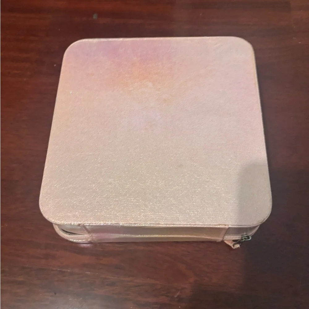 Iridescent Pink Square Makeup Case
